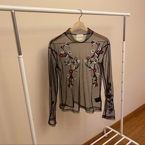 Silence + Noise Mock Neck Long Sleeve